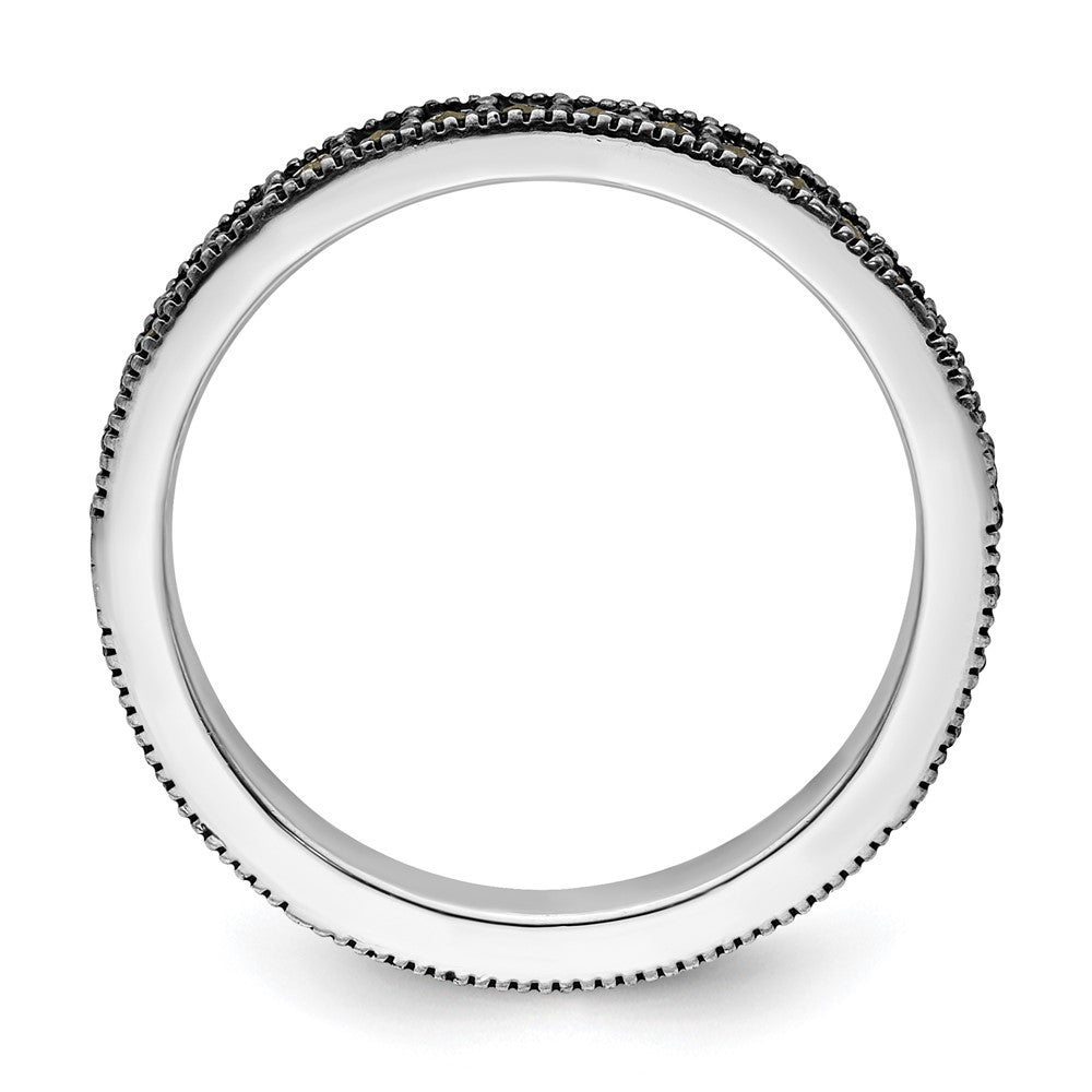 Sterling Silver Stackable Expressions Marcasite Band