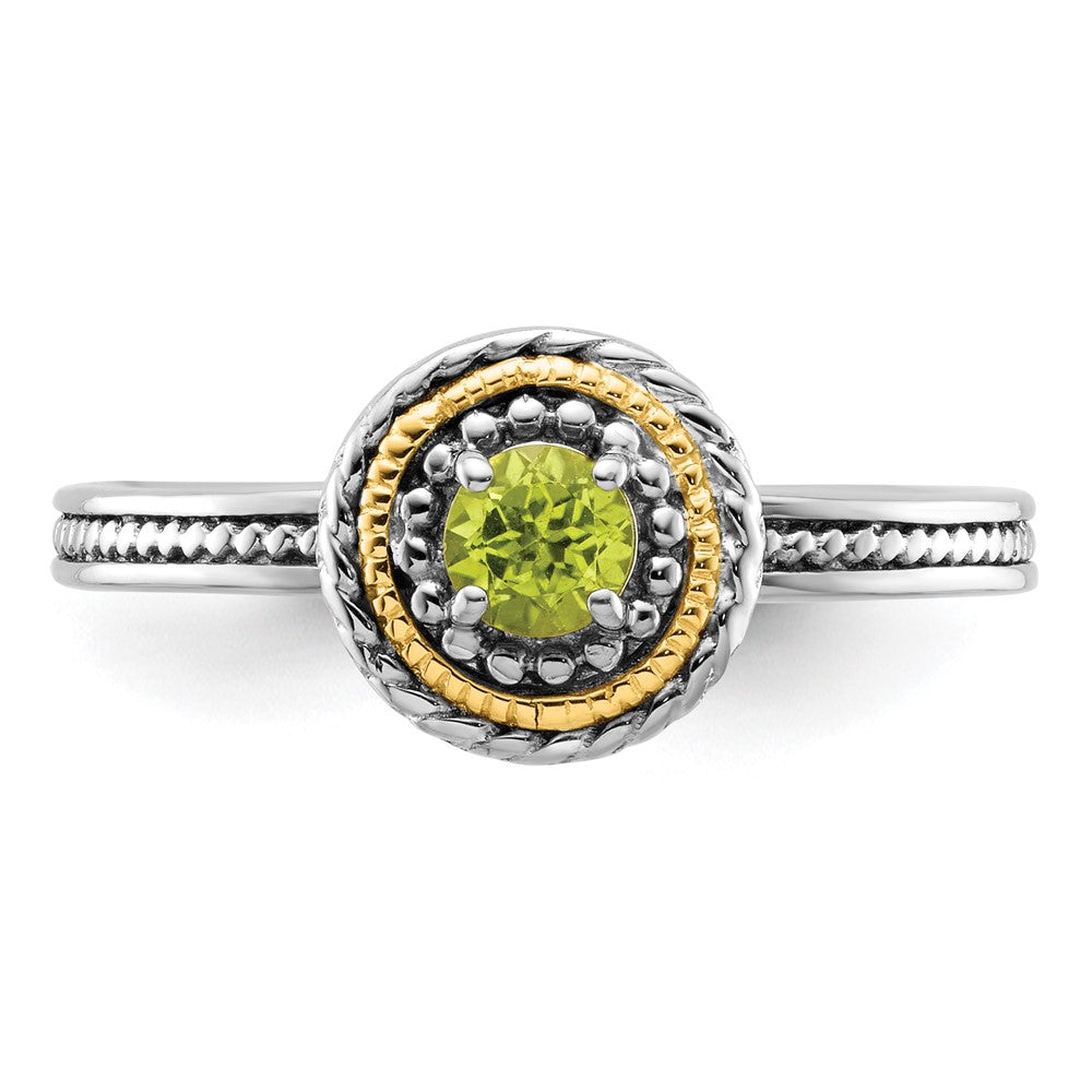Sterling Silver & 14k Stackable Expressions Peridot Ring