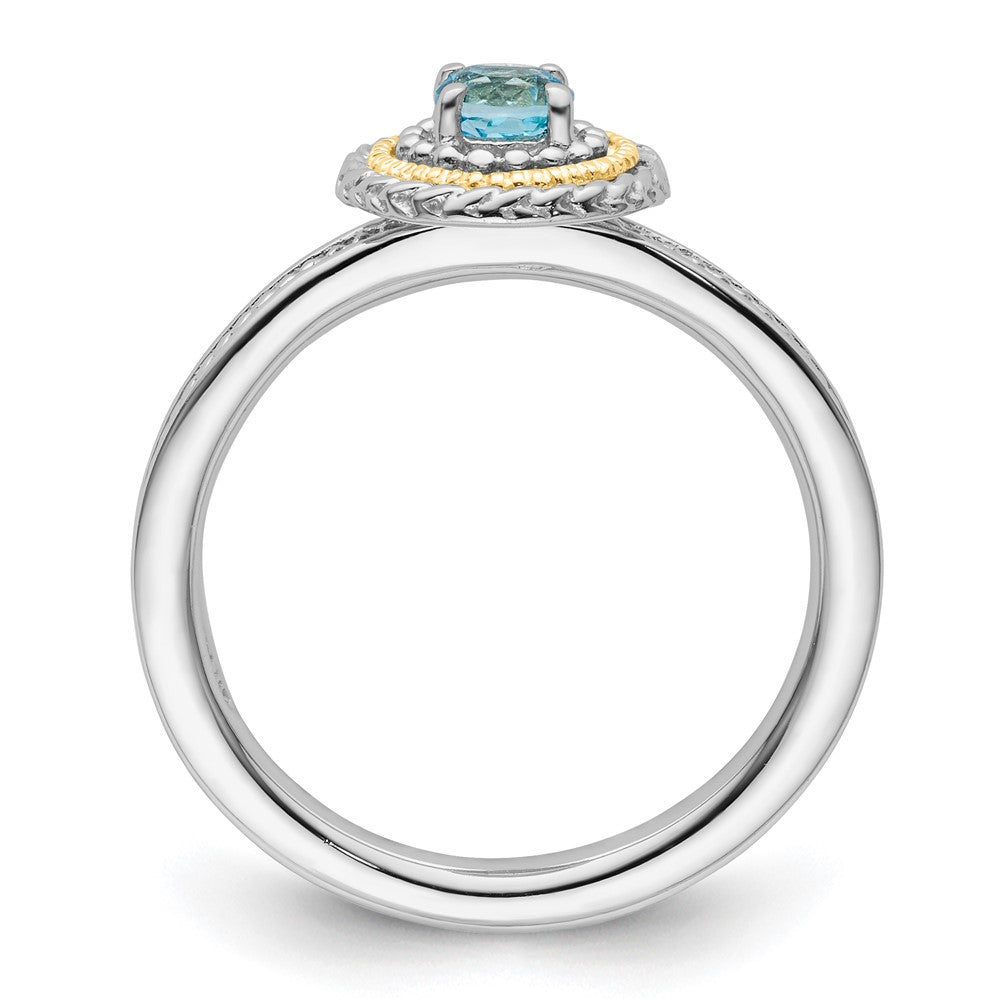 Sterling Silver & 14k Stackable Expressions Sterling Silver Blue Topaz Ring