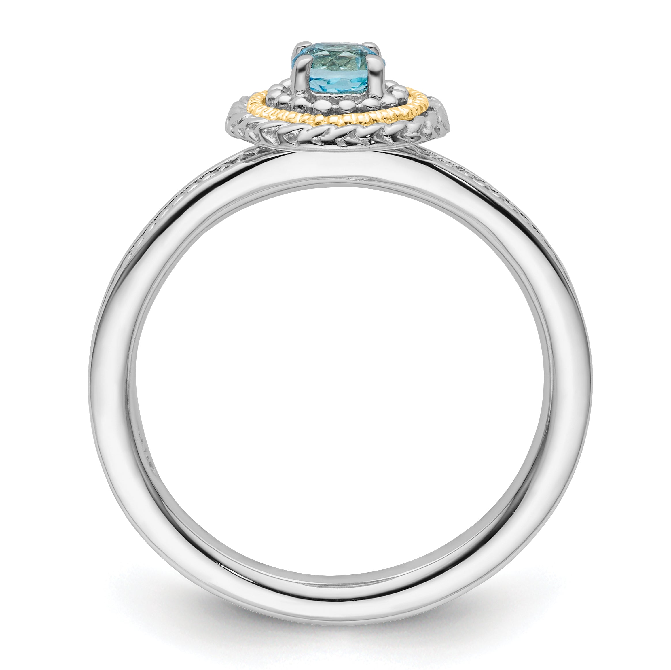 Sterling Silver & 14k Stackable Expressions Sterling Silver Blue Topaz Ring