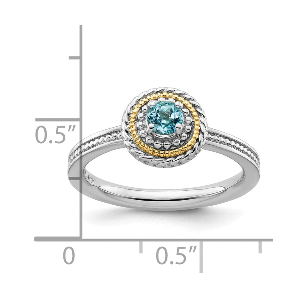 Sterling Silver & 14k Stackable Expressions Sterling Silver Blue Topaz Ring