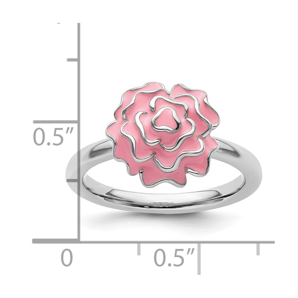 Sterling Silver Stackable Expressions Carnation Ring