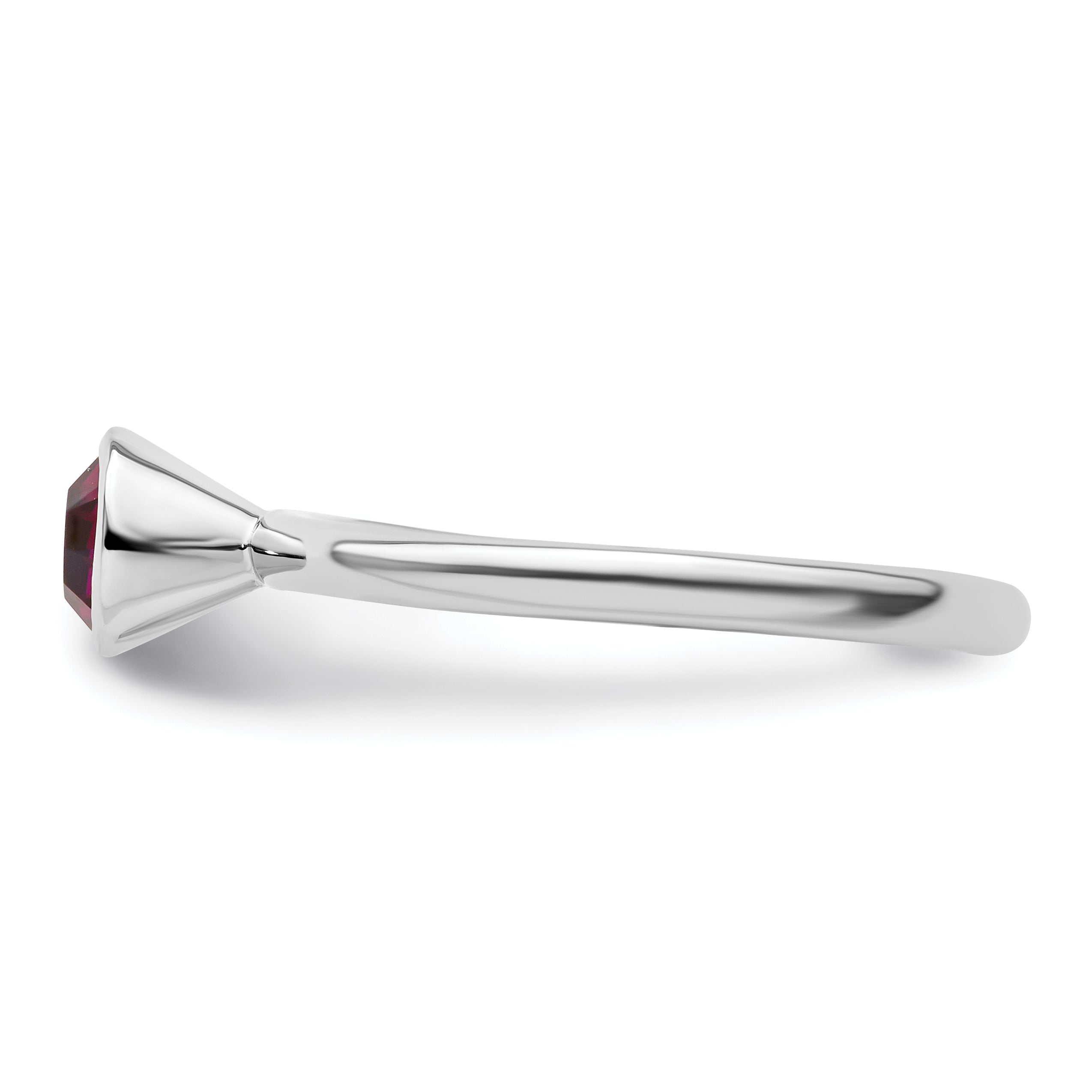 Sterling Silver Stackable Expressions High 5mm February Crystal Ring