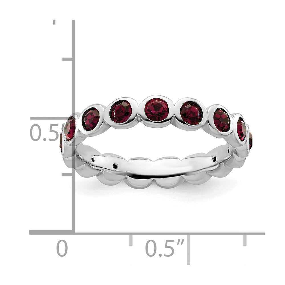 Sterling Silver Stackable Expressions February Swarovski Ring