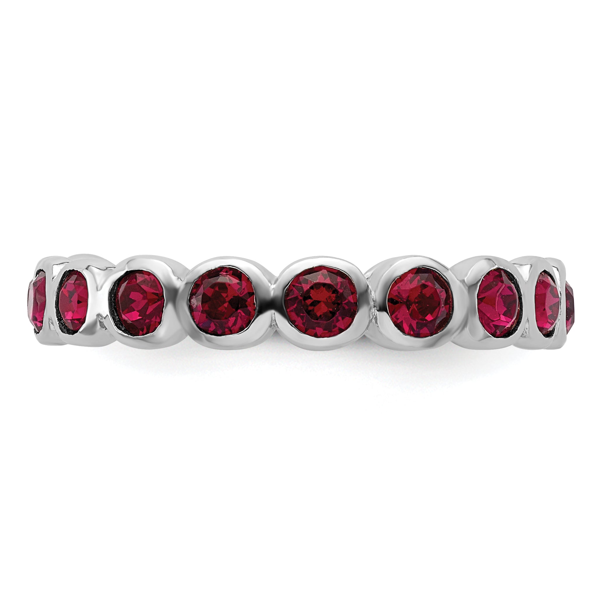 Sterling Silver Stackable Expressions July Crystal Ring