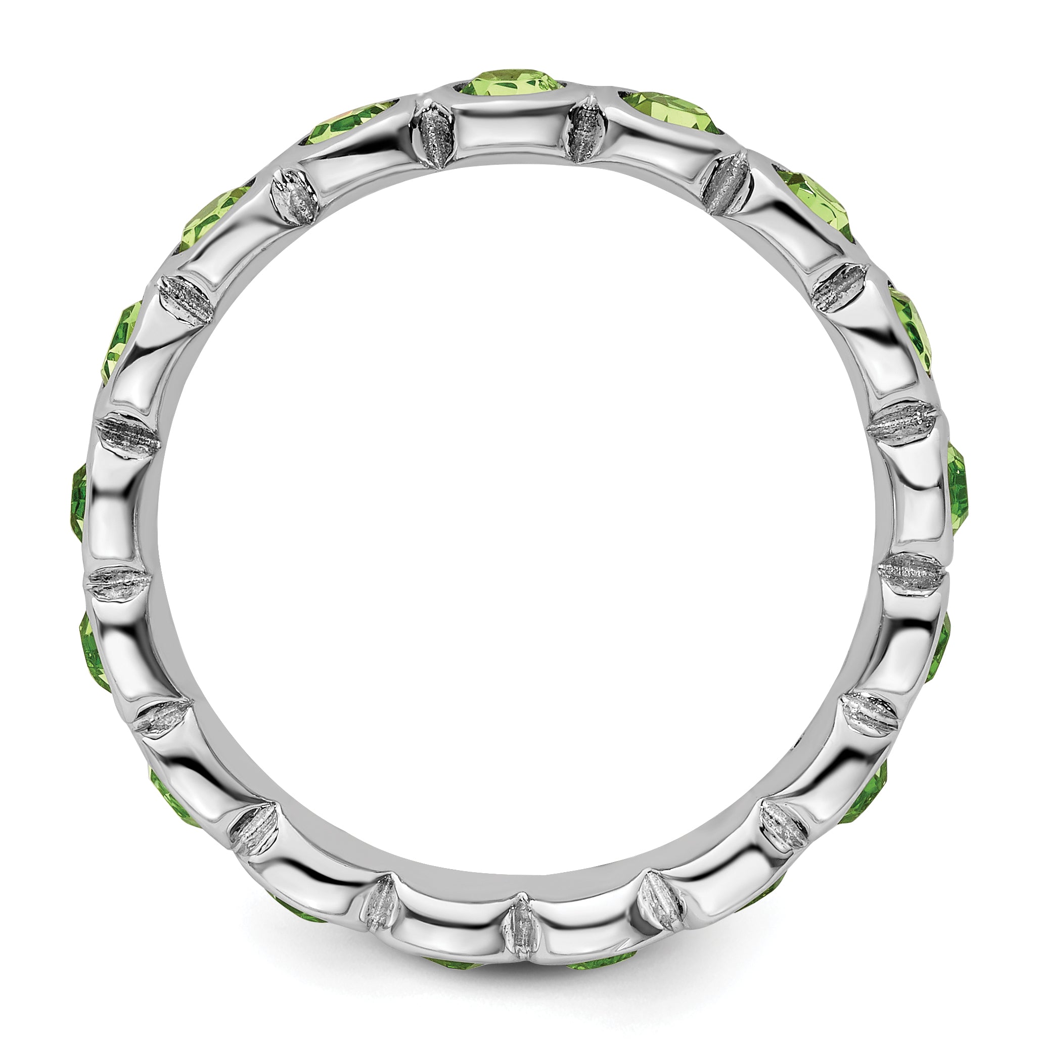 Sterling Silver Stackable Expressions August Crystal Ring