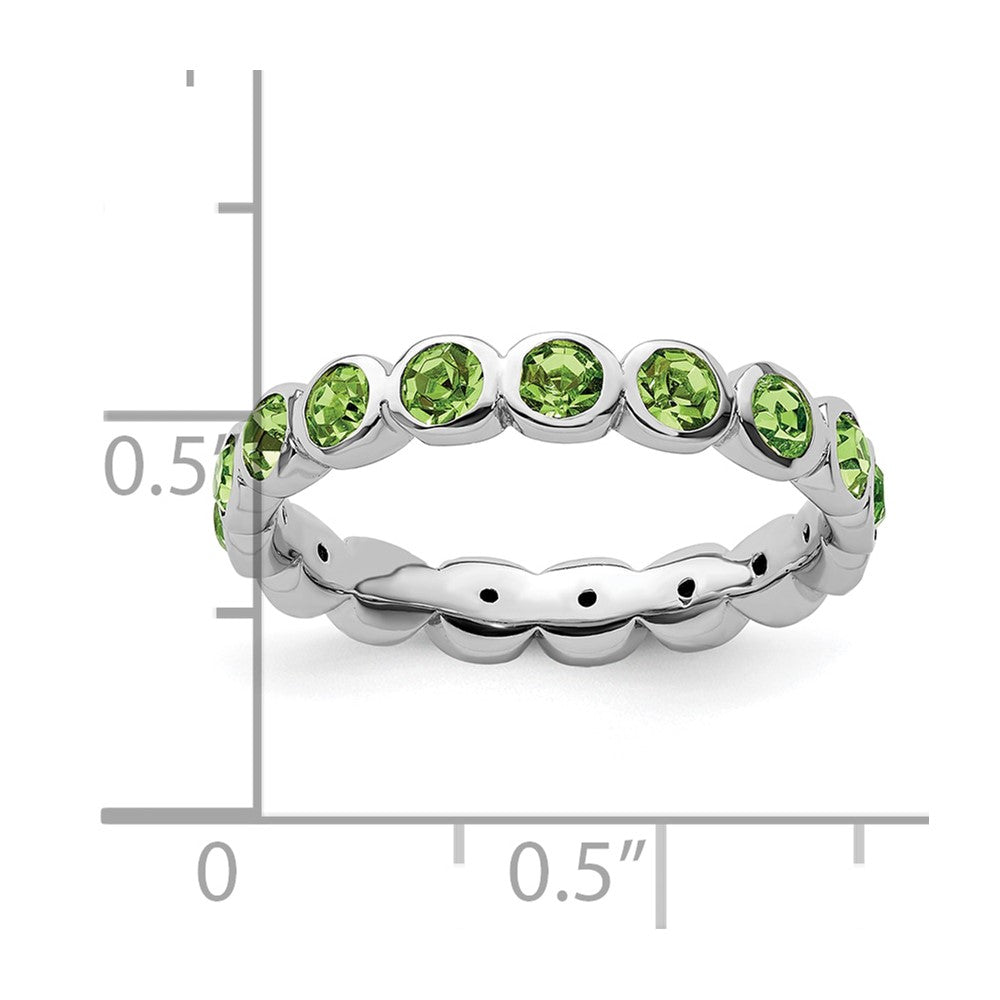 Sterling Silver Stackable Expressions August Swarovski Ring