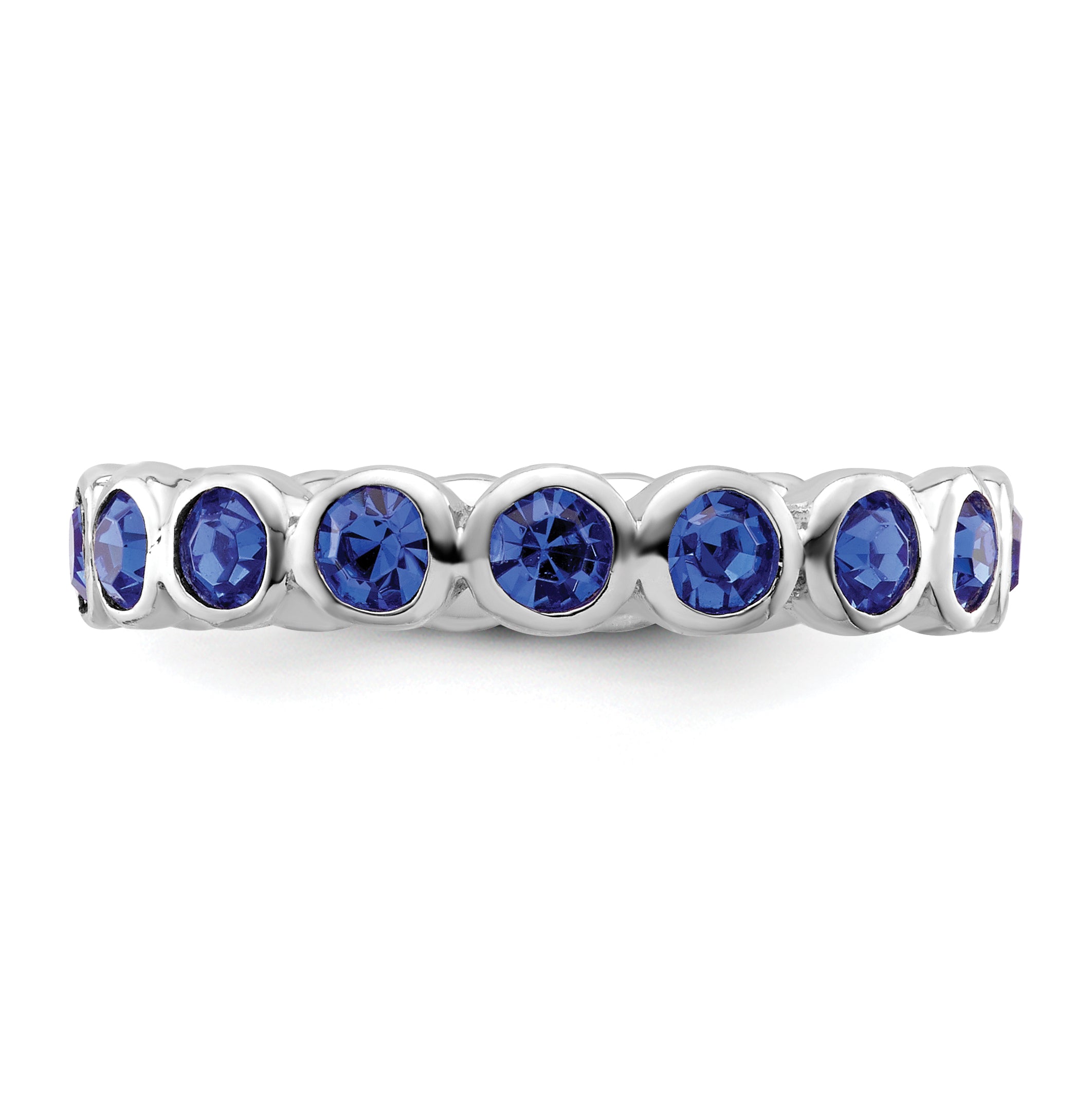 Sterling Silver Stackable Expressions September Crystal Ring