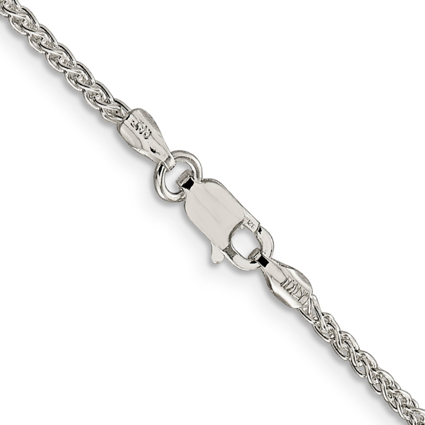 Sterling Silver 1.75mm Round Spiga Chain