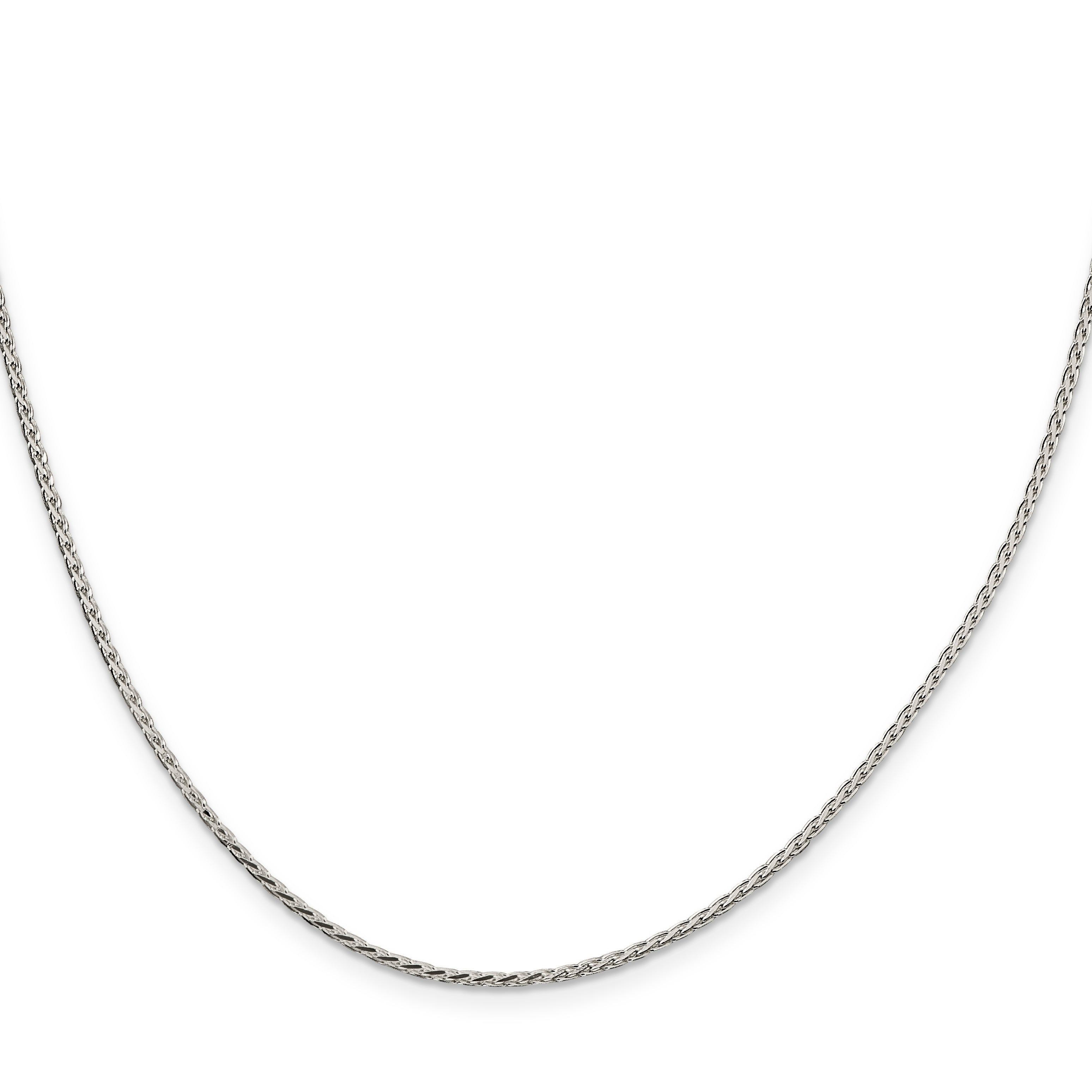 Sterling Silver 1.7mm Diamond-cut Round Spiga Chain