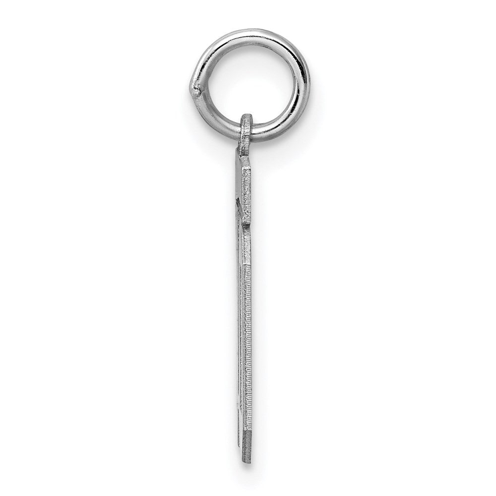 Sterling Silver/Rhodium-plated Polished Number 10 Charm