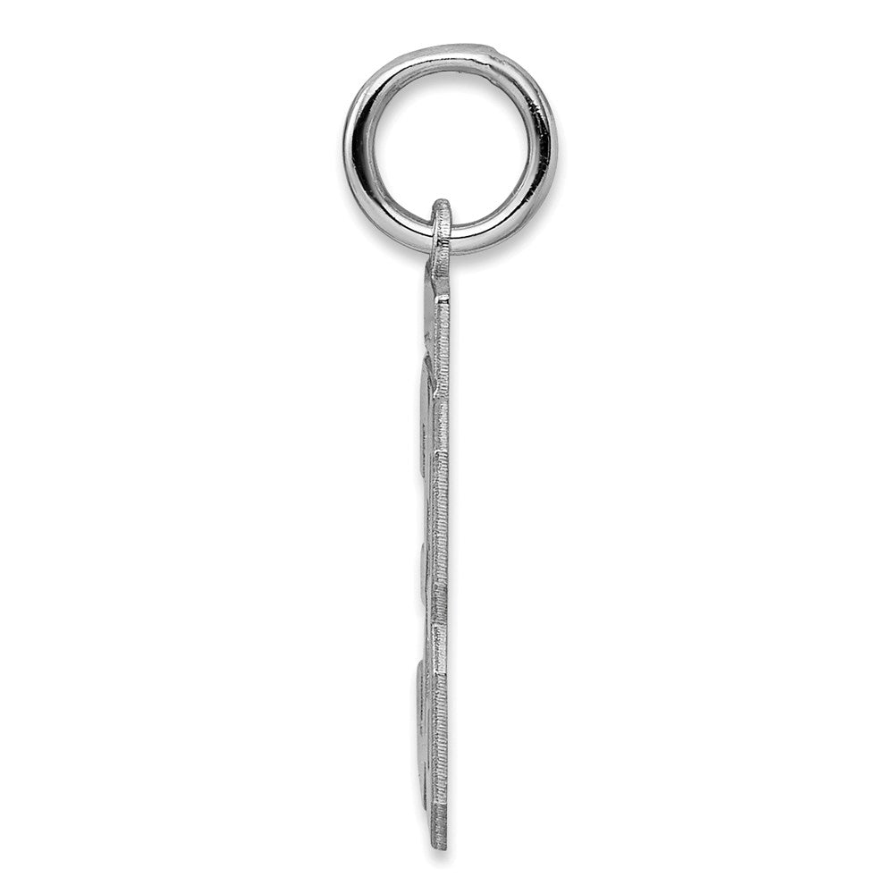 Sterling Silver/Rhodium-plated Polished Number 33 Charm