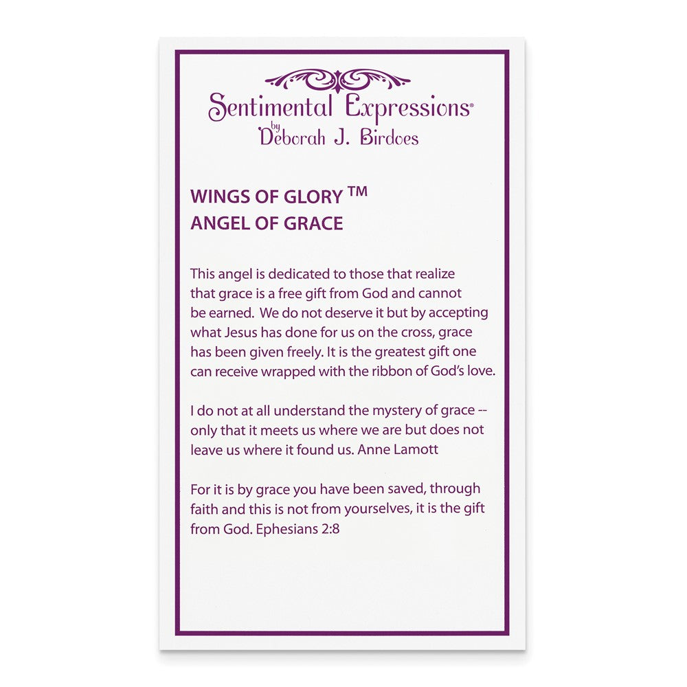 Sterling Silver CZ Antiqued Angel of Grace 18in Necklace