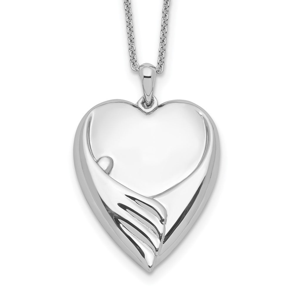 Sentimental Expressions Sterling Silver Rhodium-plated Forever My Baby 18 Inch Necklace