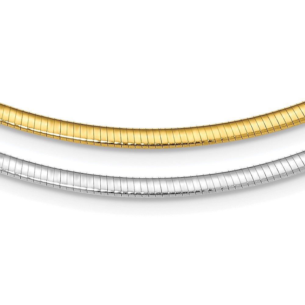 Sterling Silver Flash Gold-plated Reversible 3mm Cubetto Chain