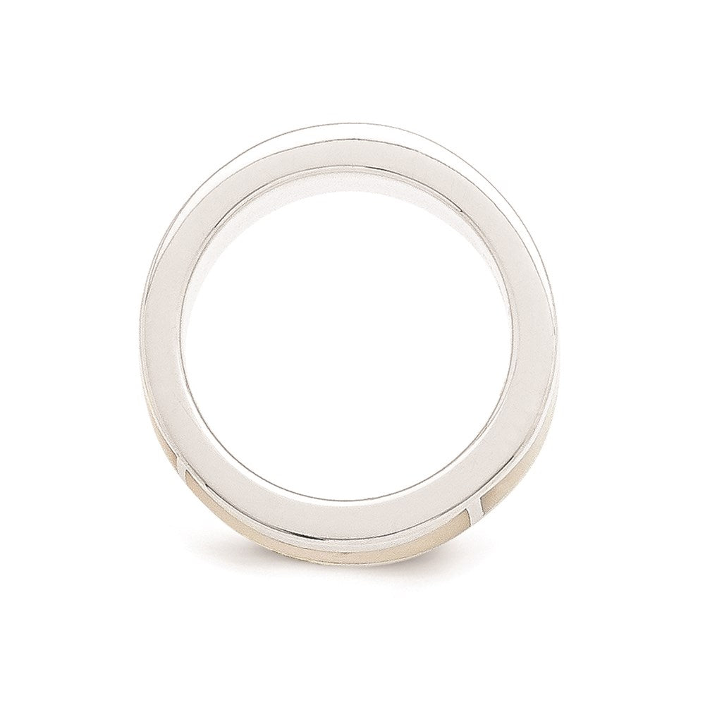 SS White Ice .01ct Diamond and MOP Ring