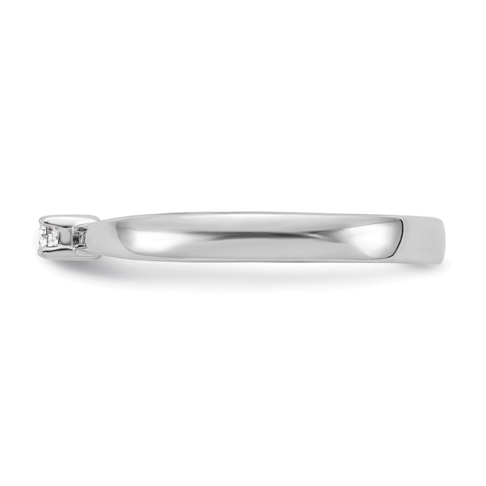 White Ice Sterling Silver Rhodium-plated Diamond  Ring