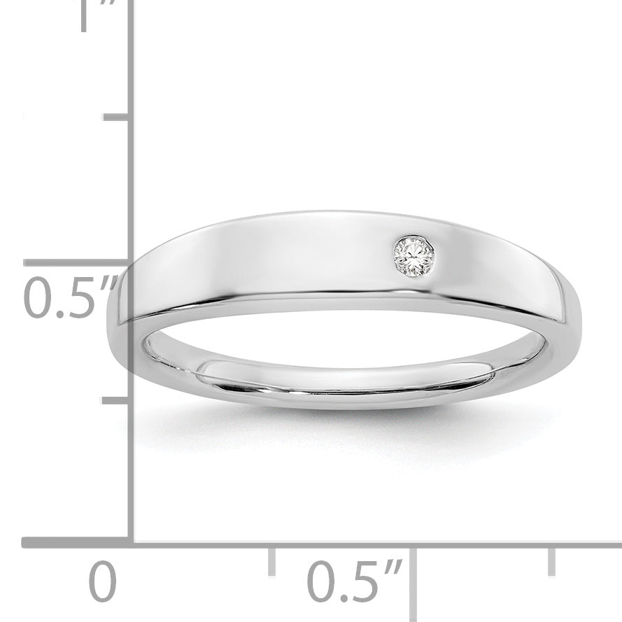 White Ice Sterling Silver Rhodium-plated Diamond Ring