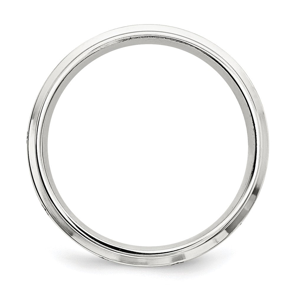 SS 7mm Enamel Fancy Band Size 10