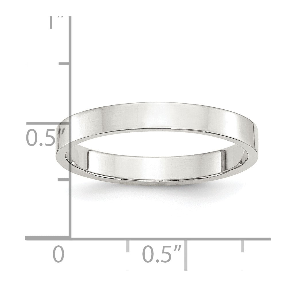Sterling Silver 3mm Lightweight Flat Size 12.5 Band