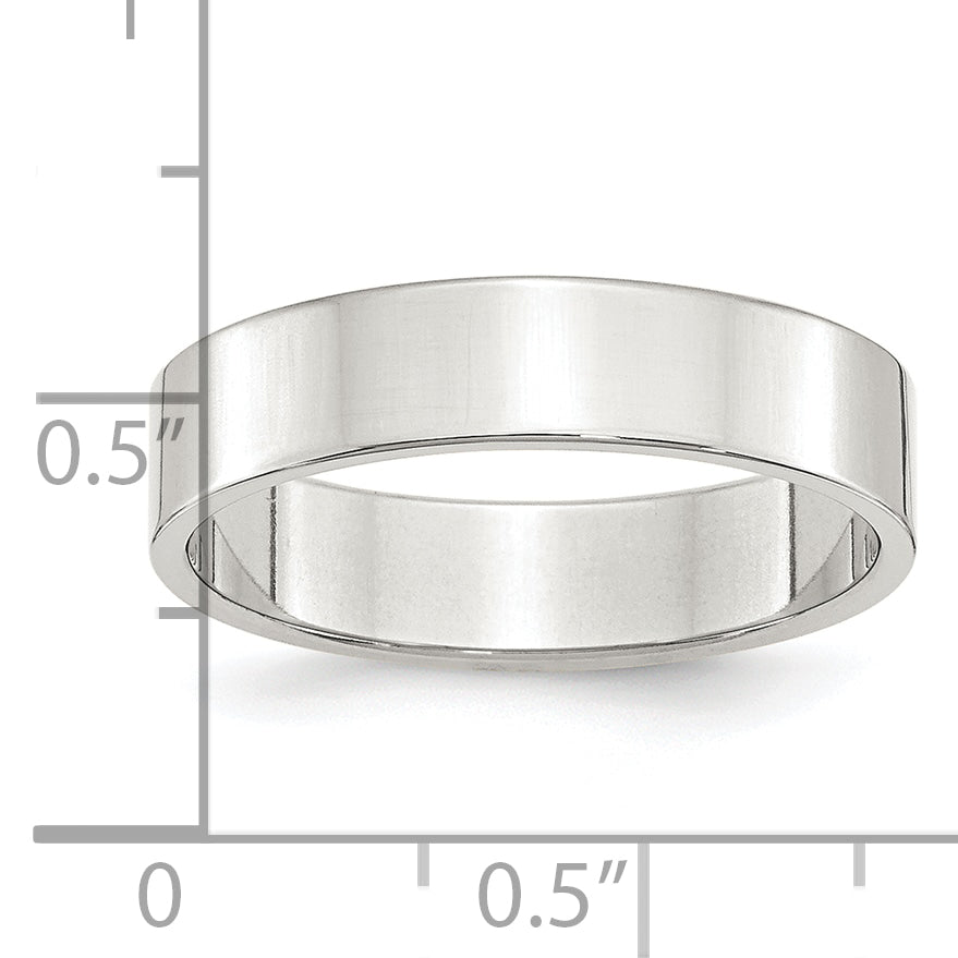 Sterling Silver 5mm Lightweight Flat Size 4.5 Band