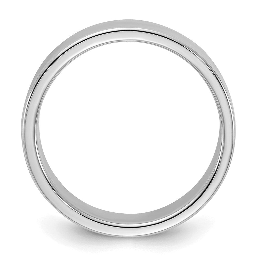 Sterling Silver Rhodium-plated 5mm Flat Size 13 Band