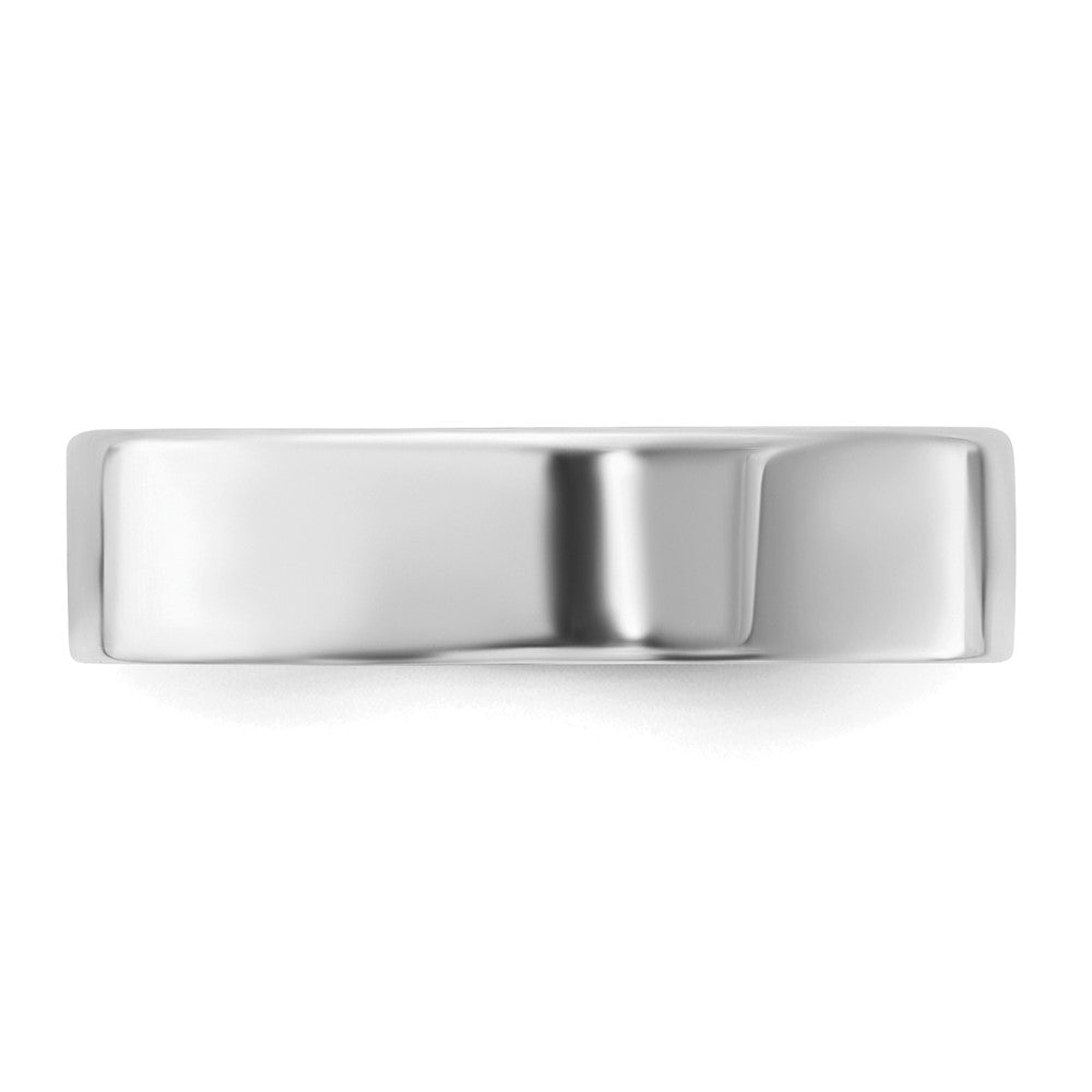 Sterling Silver Rhodium-plated 5mm Flat Size 13 Band