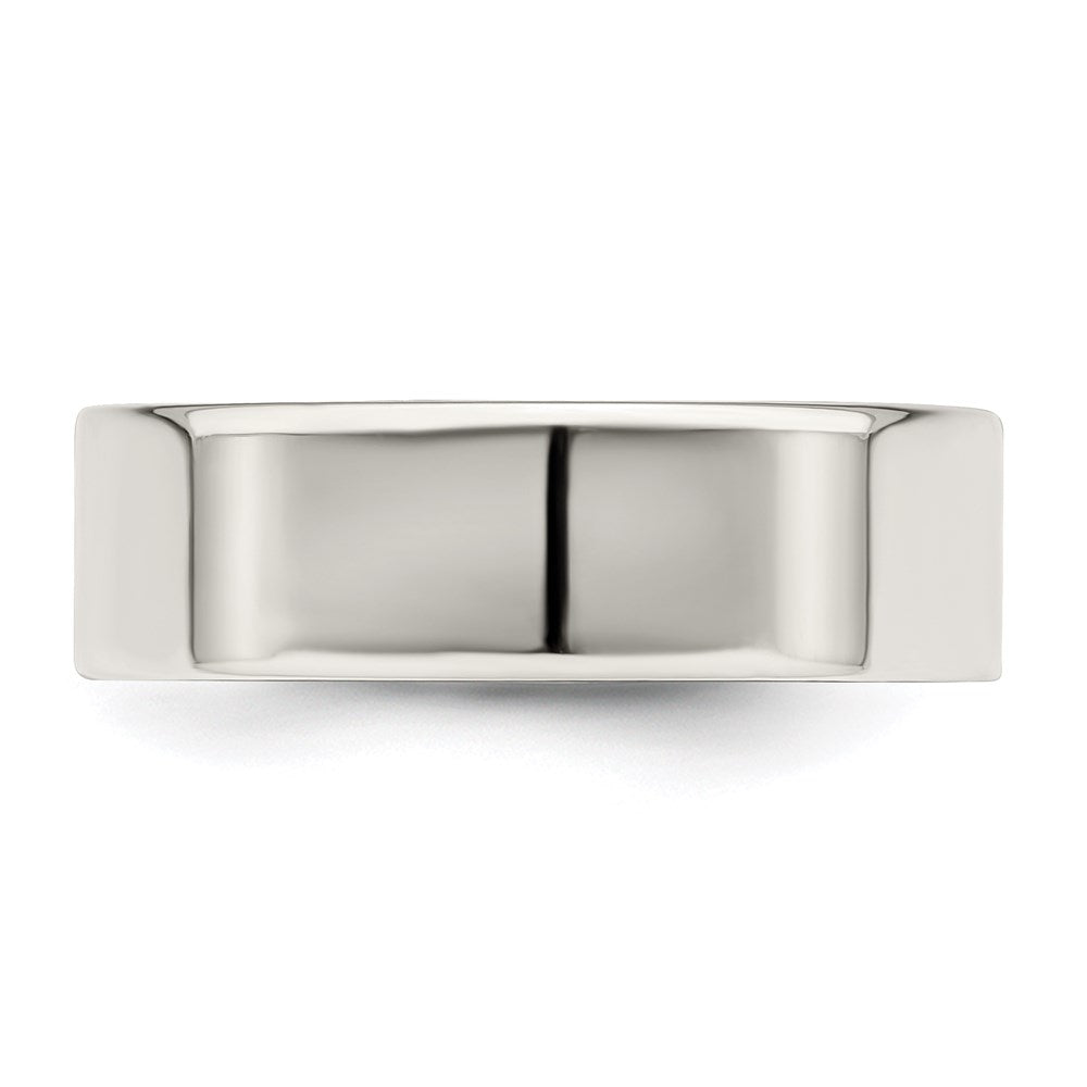 Sterling Silver 6mm Lightweight Flat Size 13.5 Band