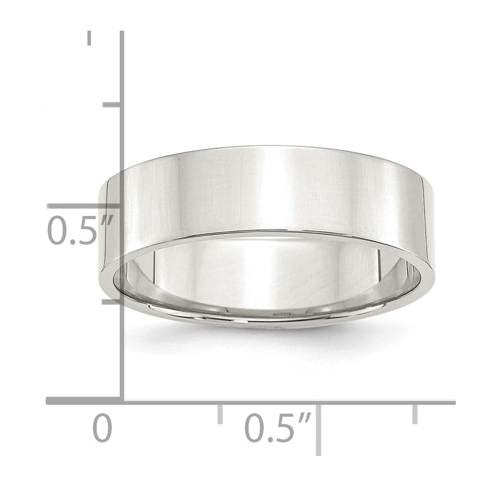 Sterling Silver 6mm Lightweight Flat Size 13 Band