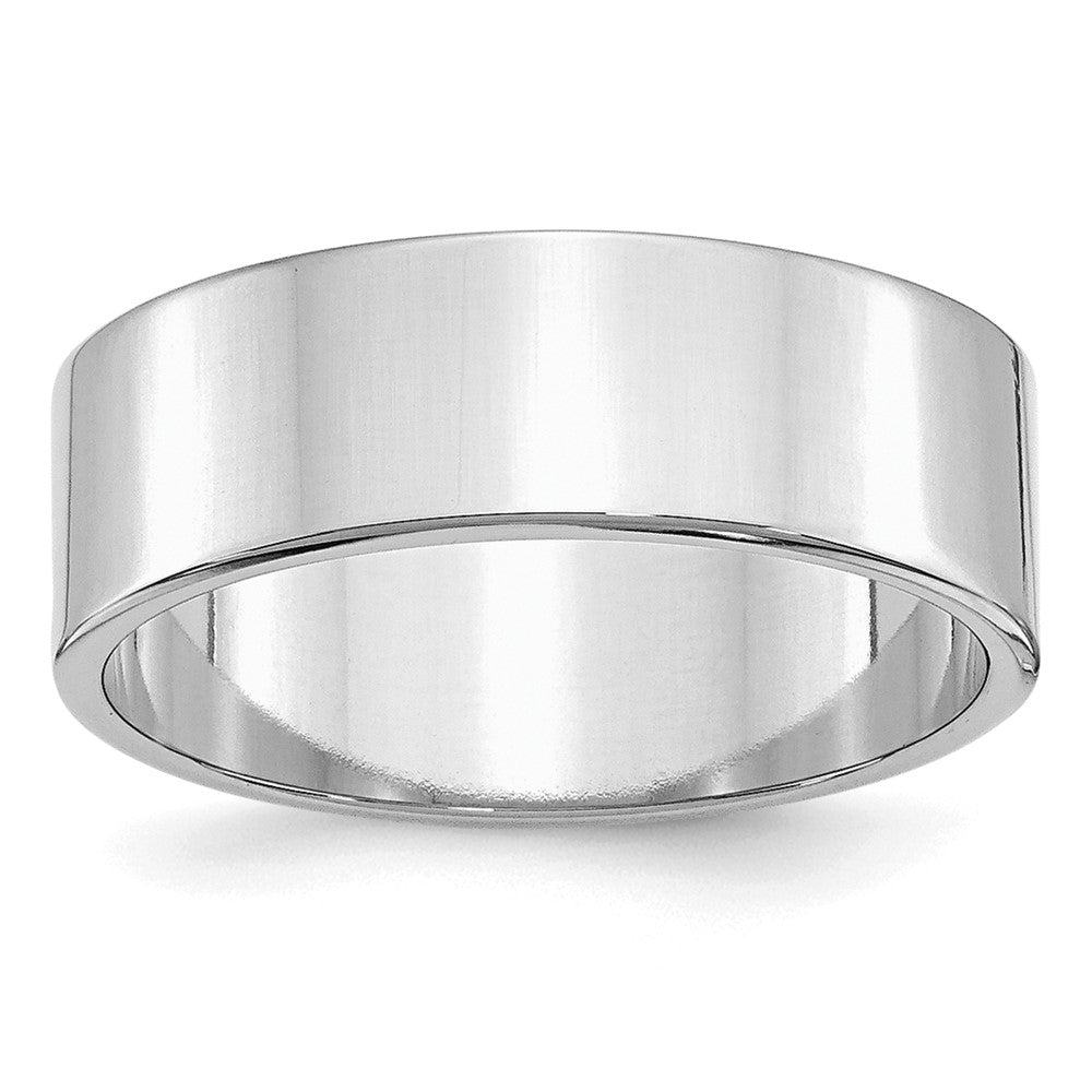 Sterling Silver Rhodium-plated 7mm Flat Size 12.5 Band