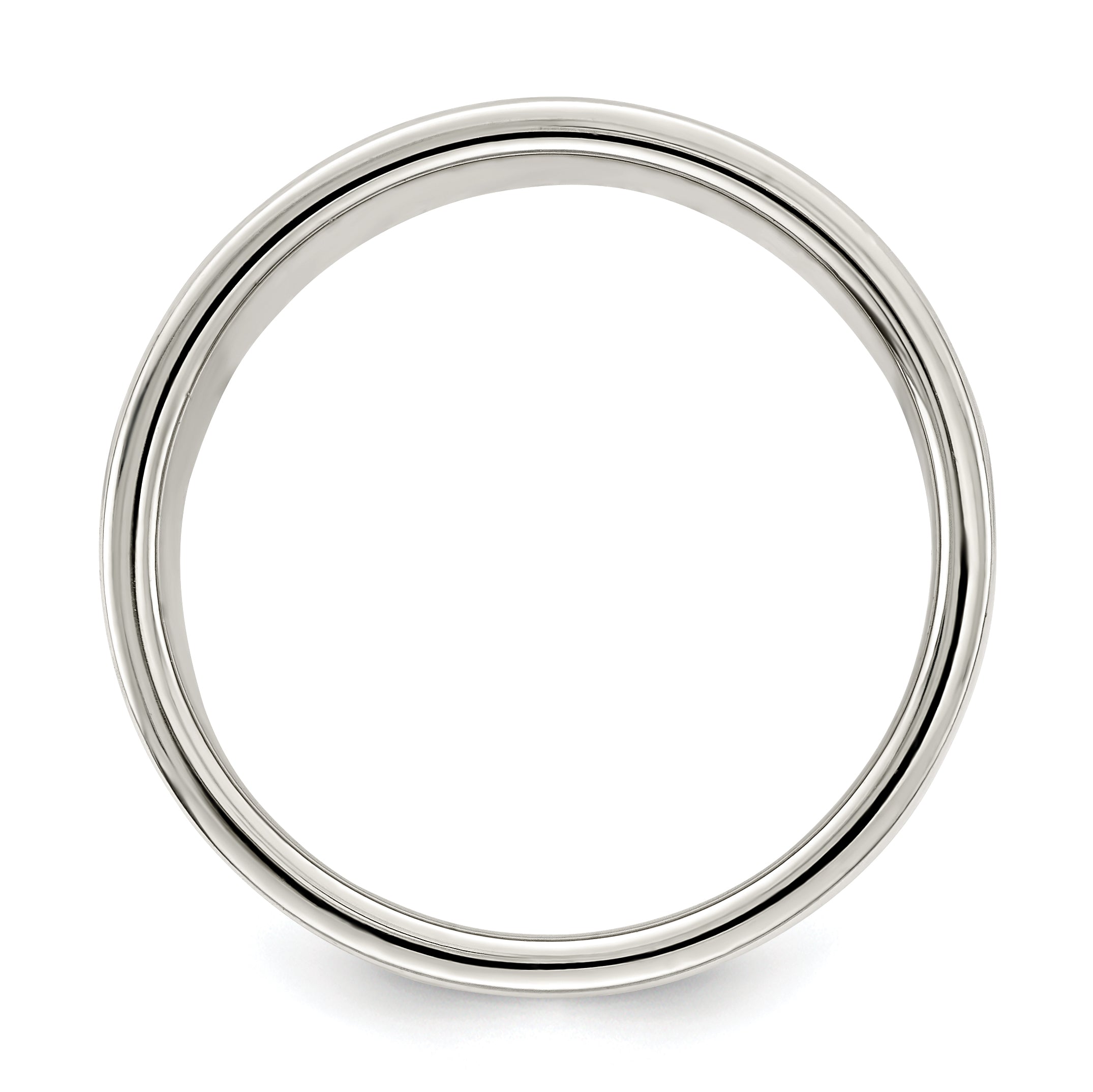 Sterling Silver 8mm Lightweight Flat Size 10 Band