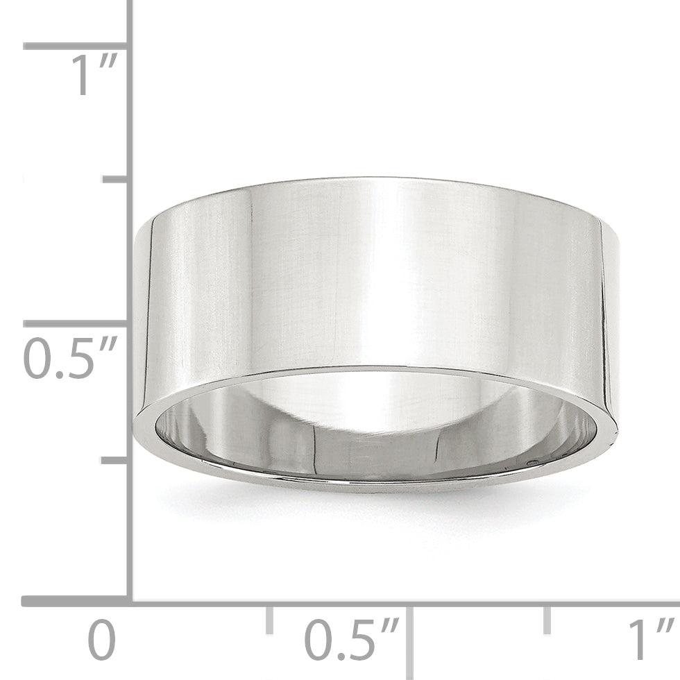 Sterling Silver 9mm Lightweight Flat Size 7.5 Band