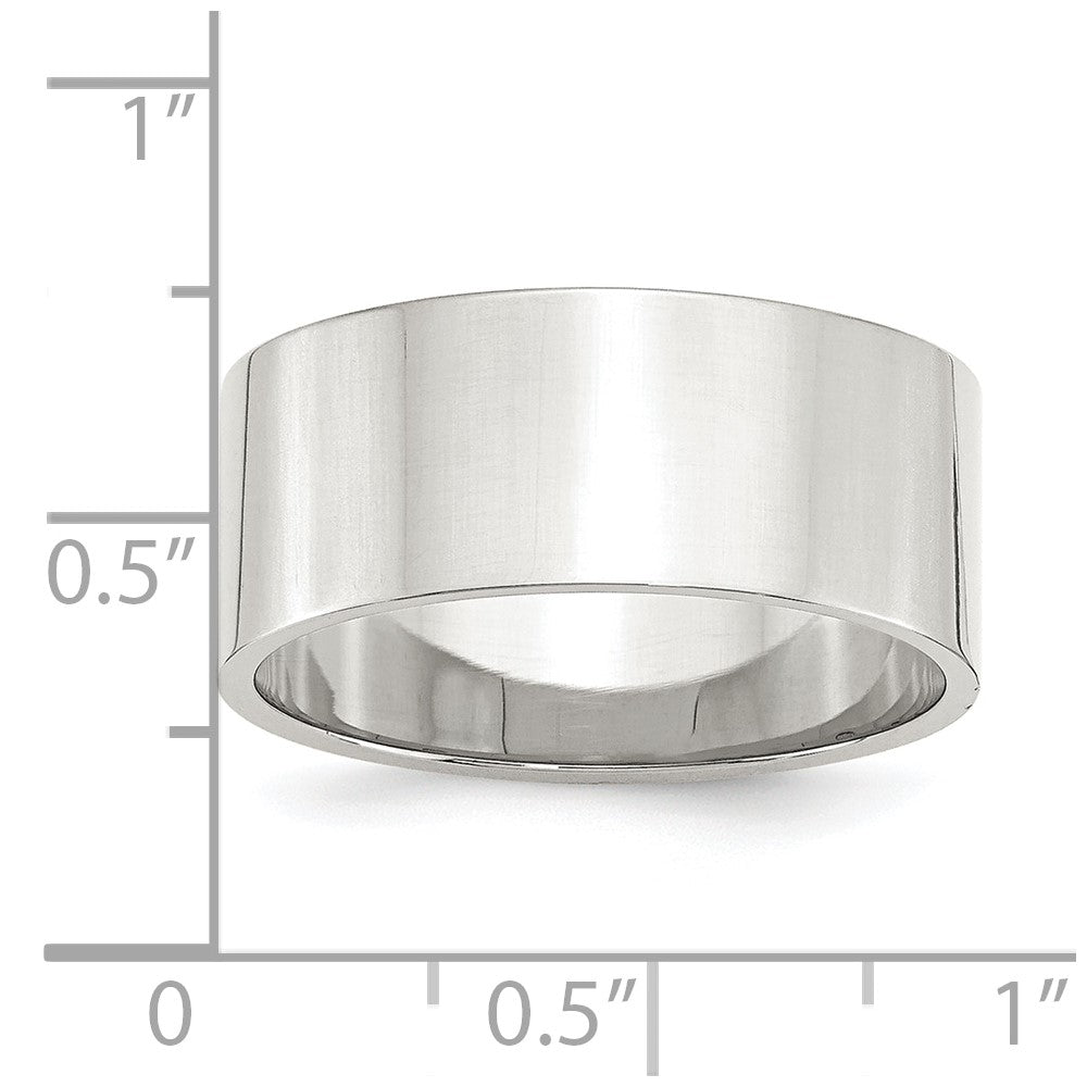Sterling Silver 9mm Lightweight Flat Size 13 Band