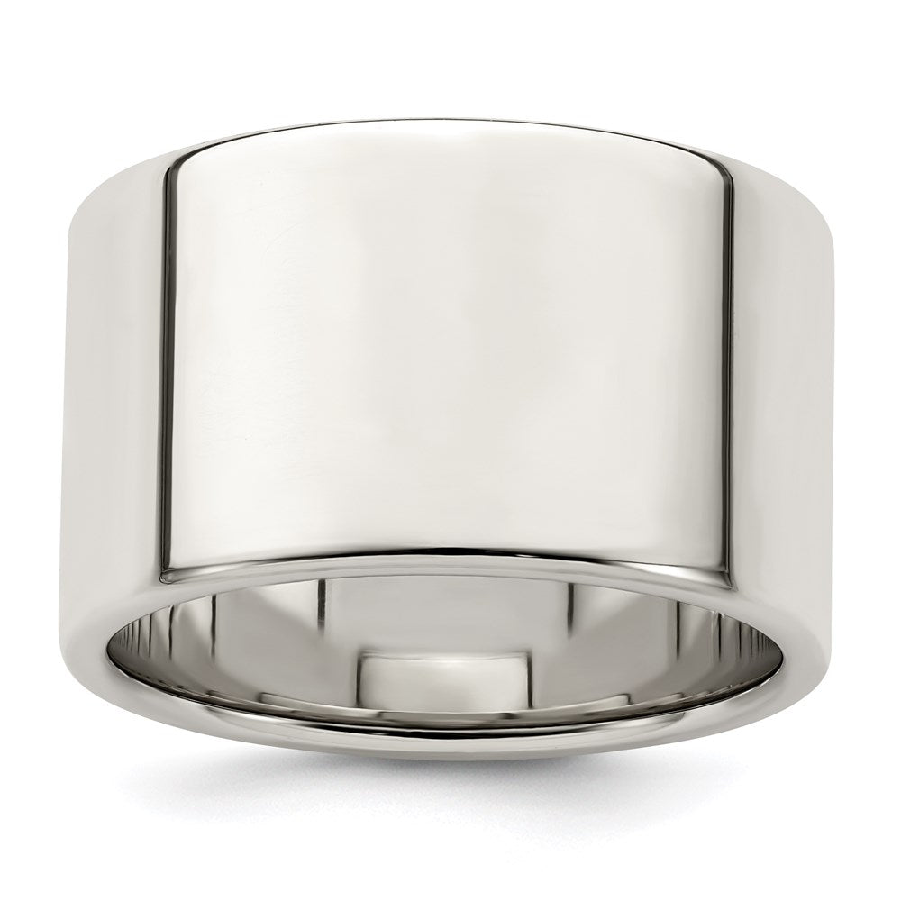 Sterling Silver 12mm Lightweight Flat Size 10.5 Band