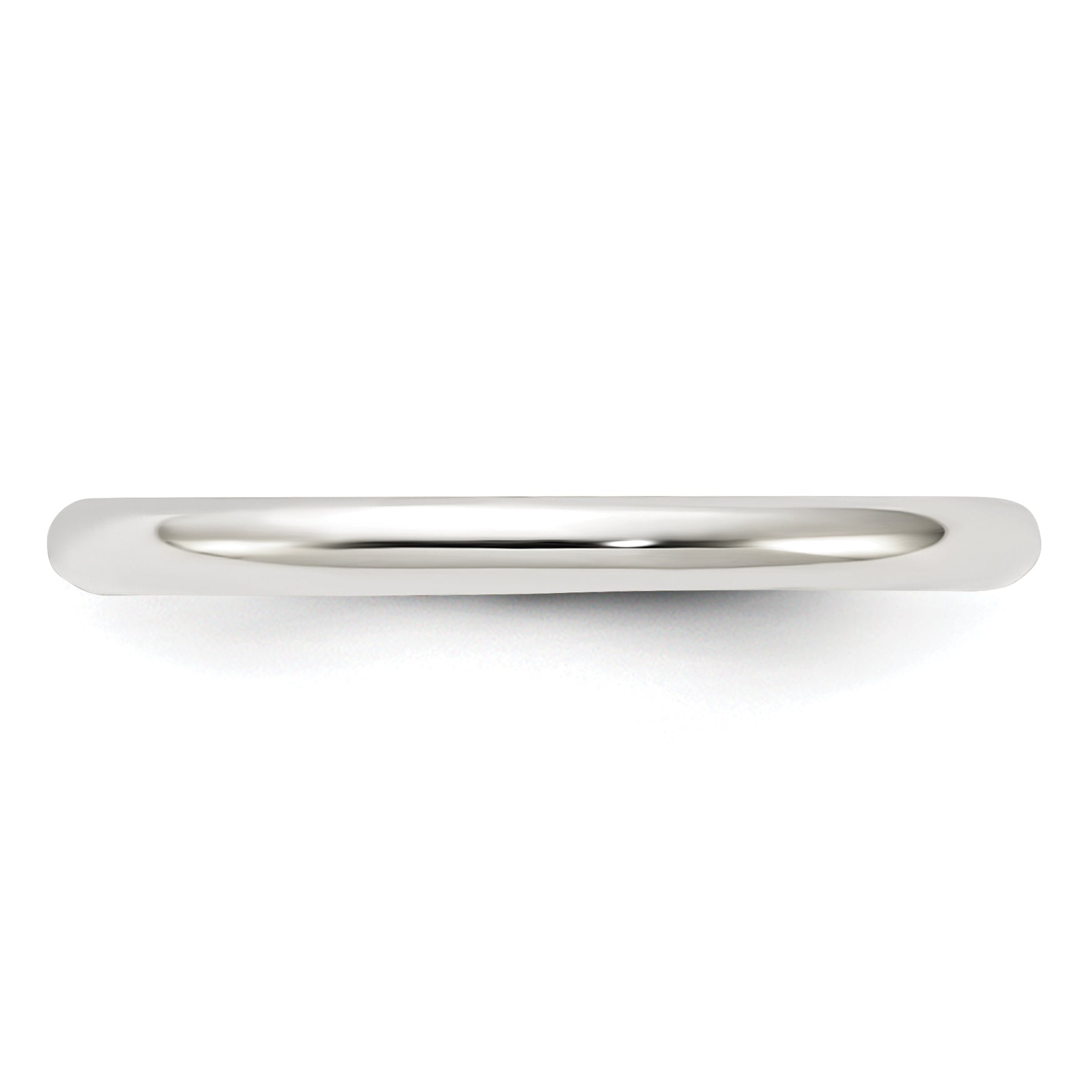 Sterling Silver 2mm Half Round Size 4 Band