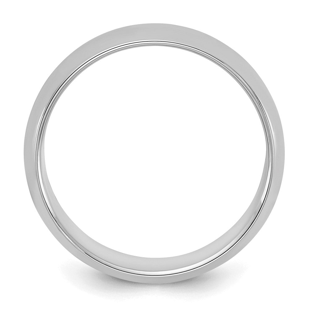 Sterling Silver Rhodium-plated 6mm Half Round Size 13 Band