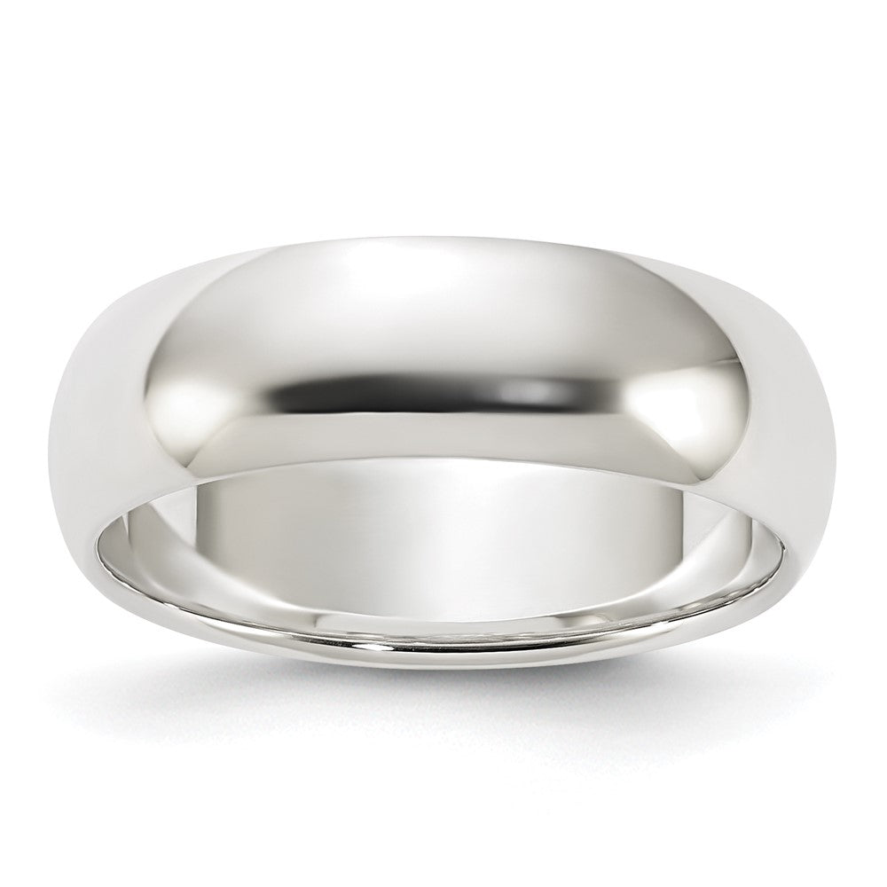 Sterling Silver 6mm Half Round Size 8 Band