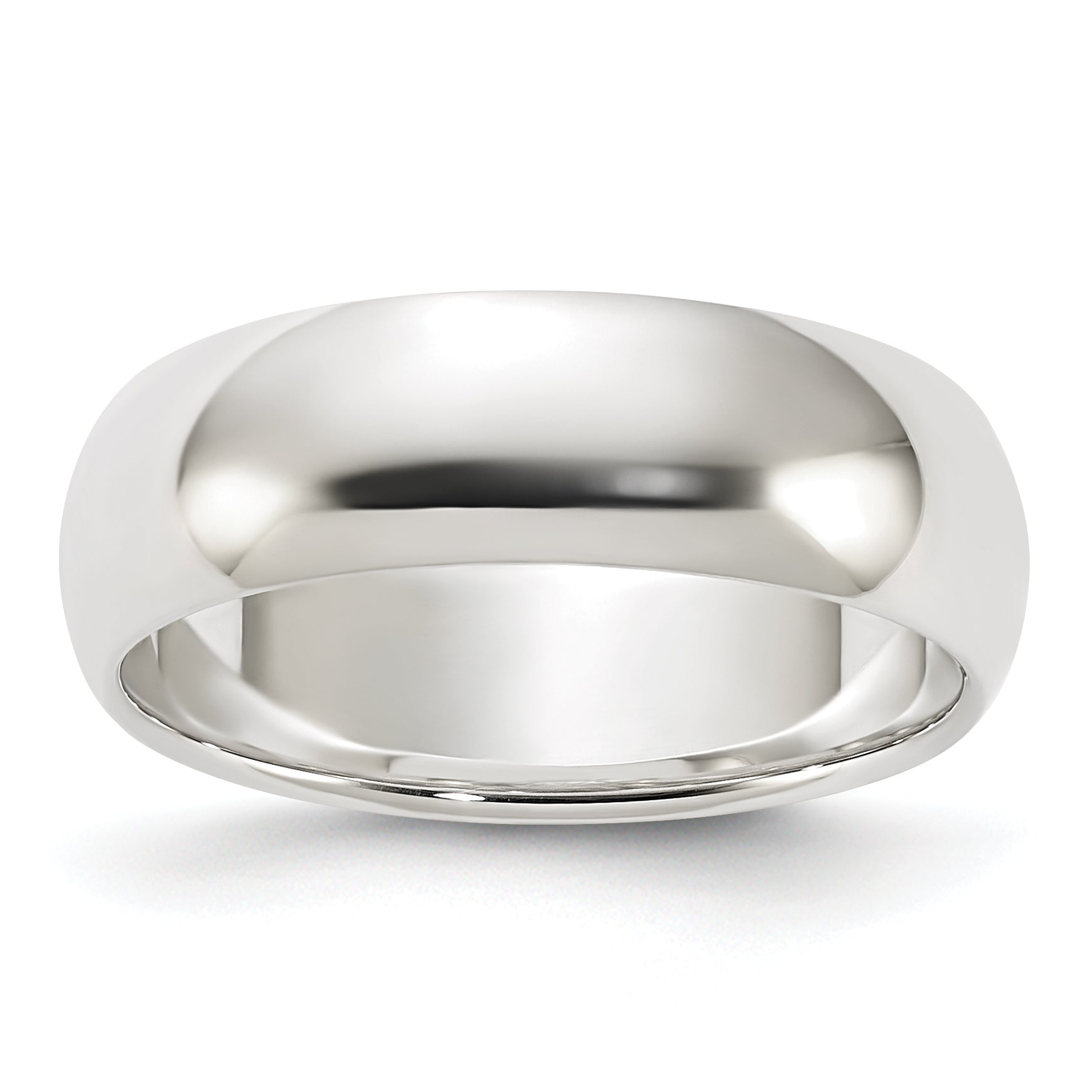 Sterling Silver 6mm Half Round Size 13.5 Band
