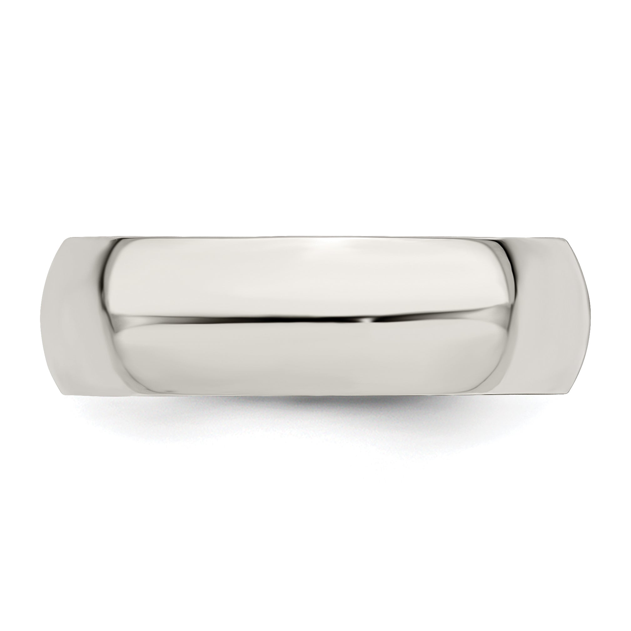 Sterling Silver 7mm Half Round Size 13 Band