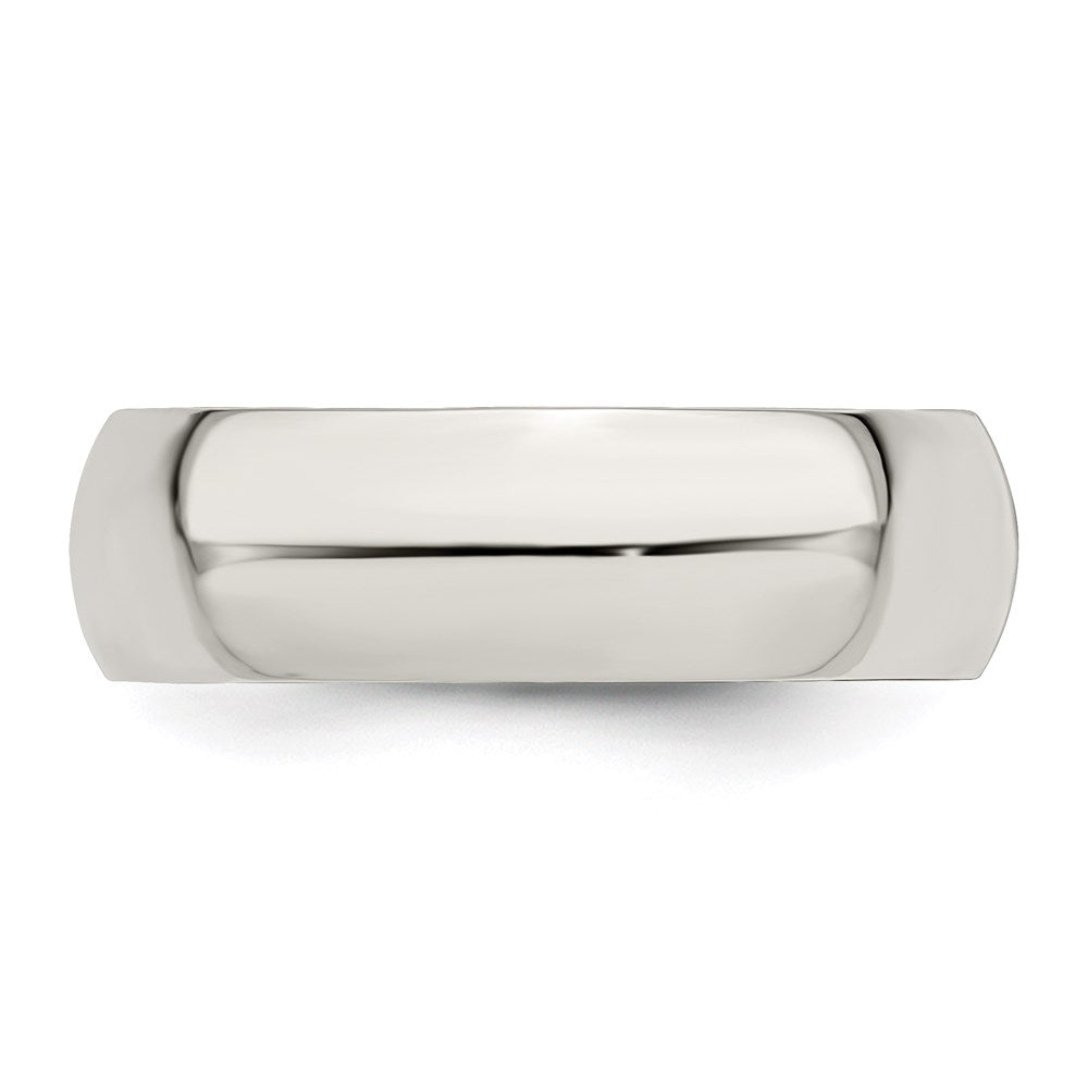 Sterling Silver 7mm Half Round Size 5.5 Band