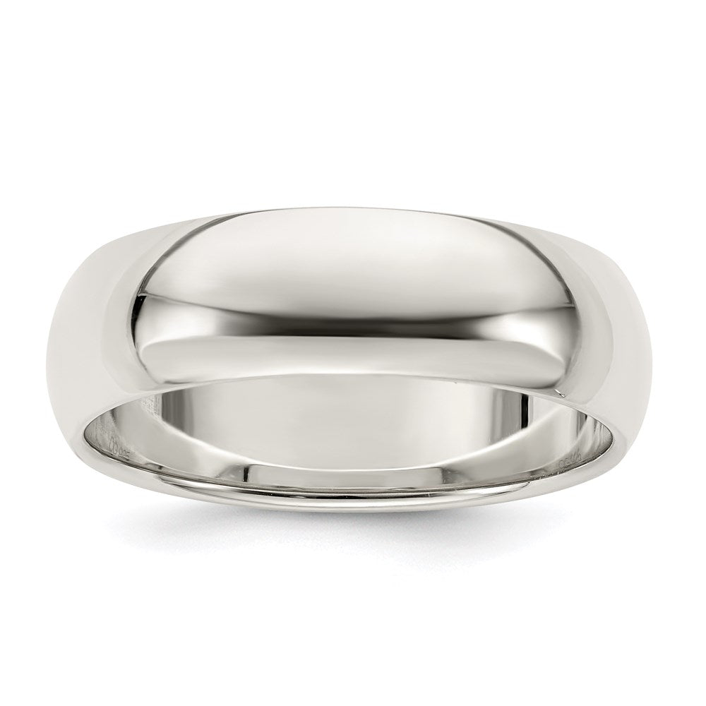 Sterling Silver 7mm Half Round Size 5 Band
