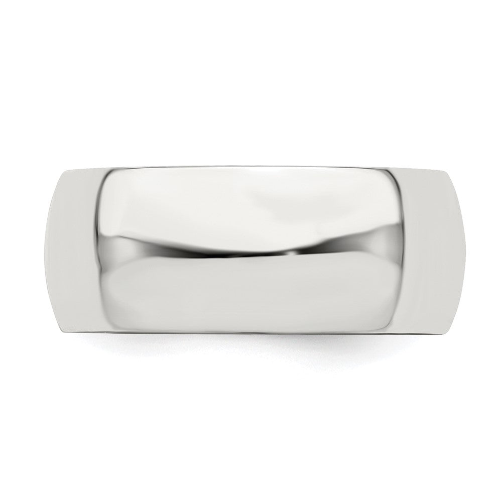 Sterling Silver 8mm Half Round Size 8.5 Band