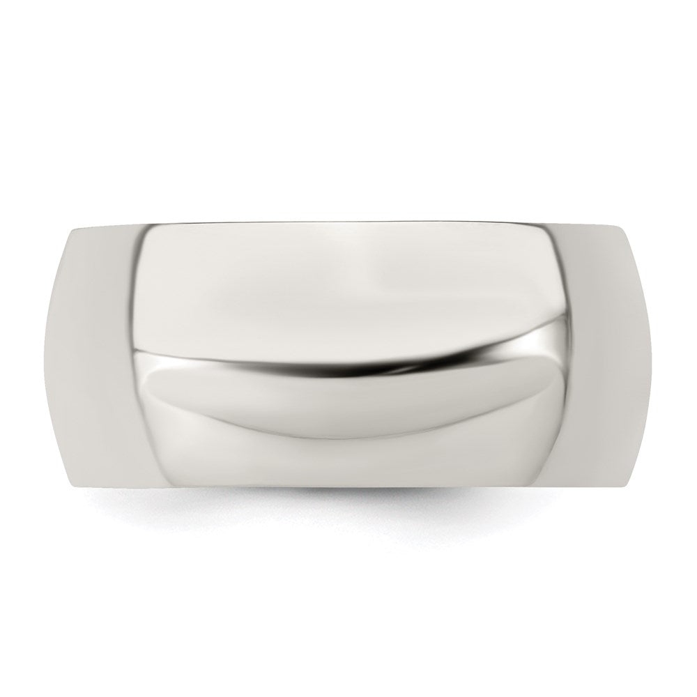 Sterling Silver 9mm Half Round Size 13 Band