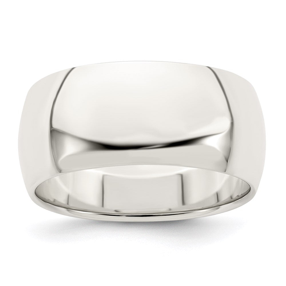 Sterling Silver 9mm Half Round Size 4.5 Band