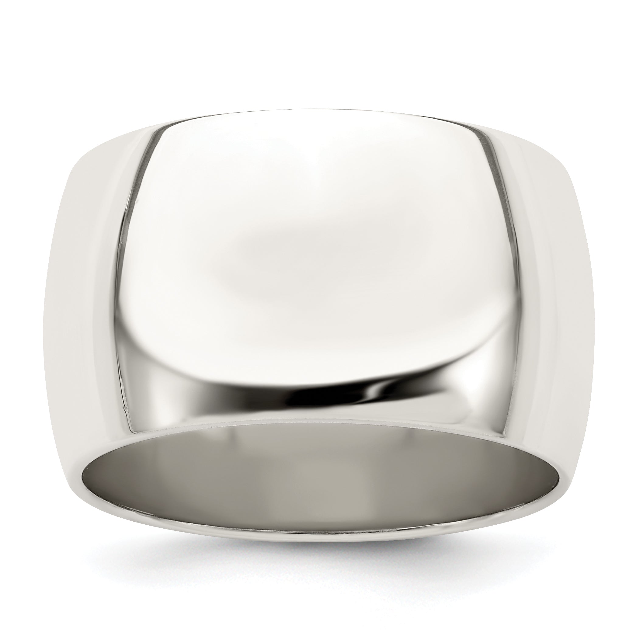 Sterling Silver 12mm Half Round Size 8 Band