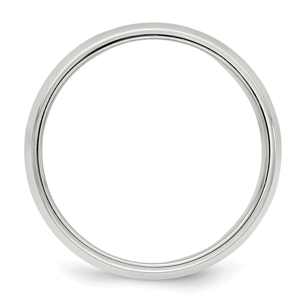 Sterling Silver 6mm Half Round Milgrain Size 8 Band
