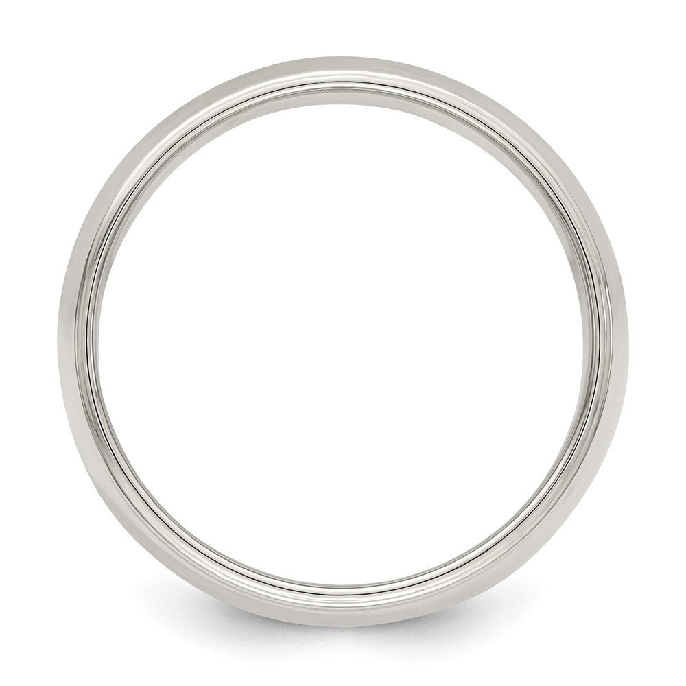 Sterling Silver 7mm Half Round Milgrain Size 6.5 Band