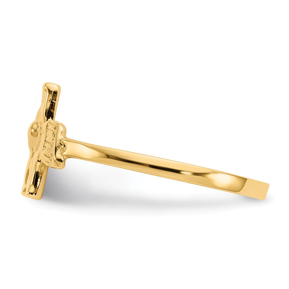 14k Childs Polished Crucifix Ring