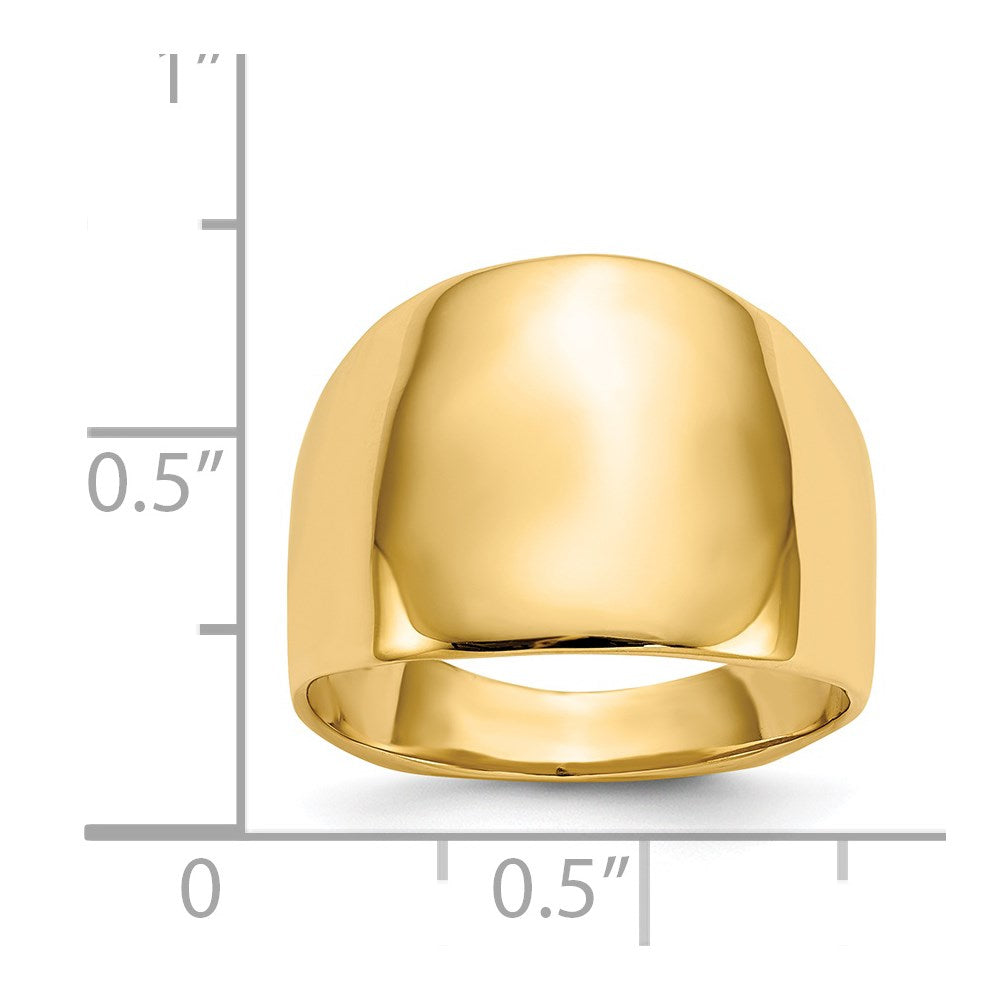 14k Polished Dome Ring