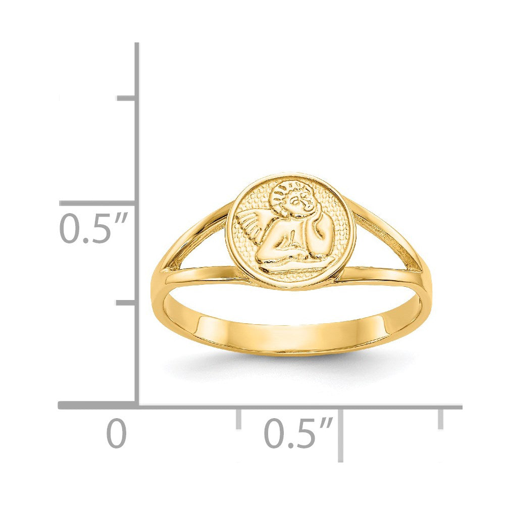 14k Polished Angel Ring